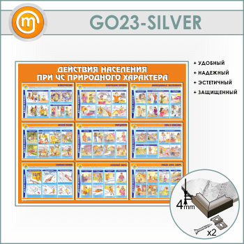 Стенд «Действия населения при ЧС природного характера» (GO-23-SILVER)